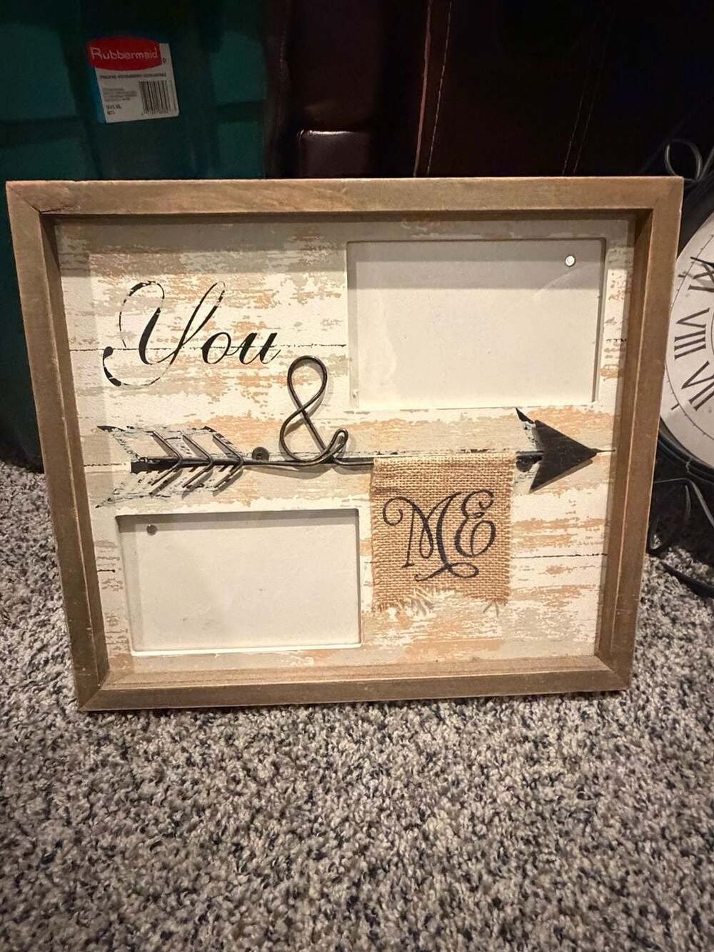 Hobby Lobby You & Me Wall Art Picture Frame 5x7 Rustic Wood